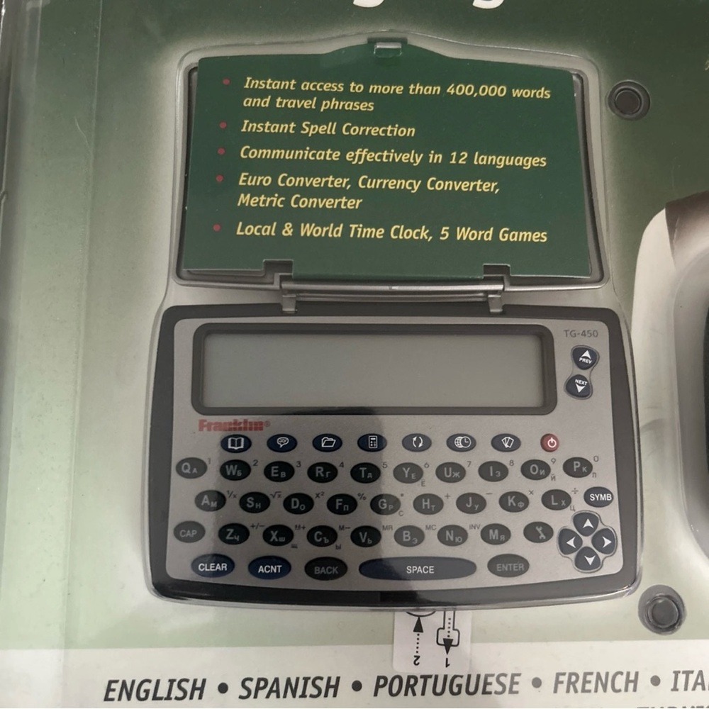 Franklin TG-450 12 Language Translator Carry Case Handheld Portable Electronic - Picture 2 of 5